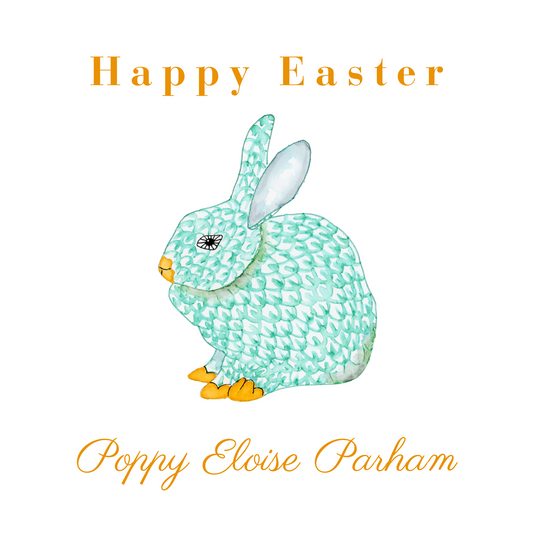 Herend Teal Easter Tag