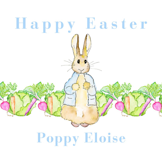 Boy Bunny Easter Tag