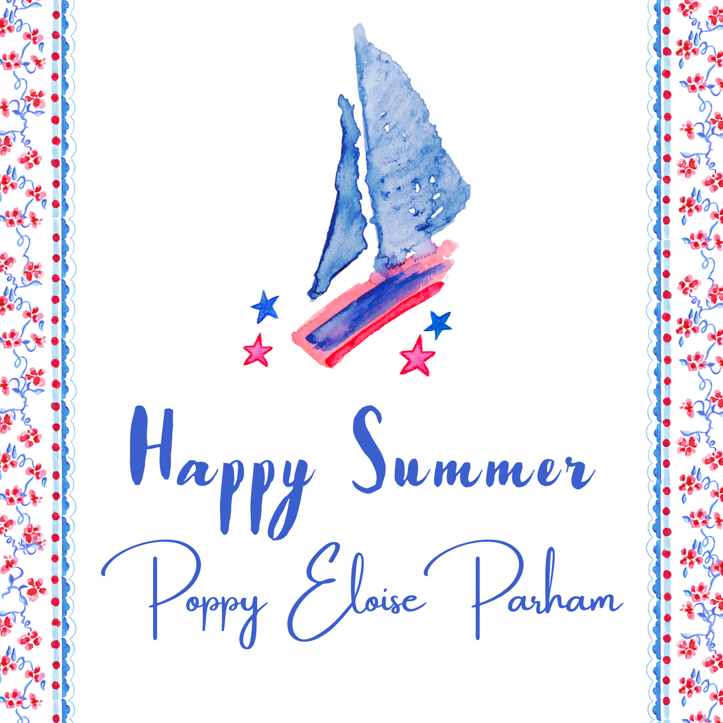 Patriotic Boat Summer Tag