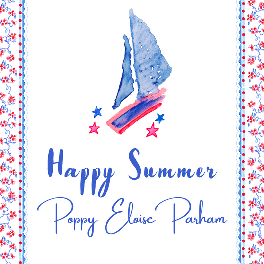 Patriotic Boat Summer Tag