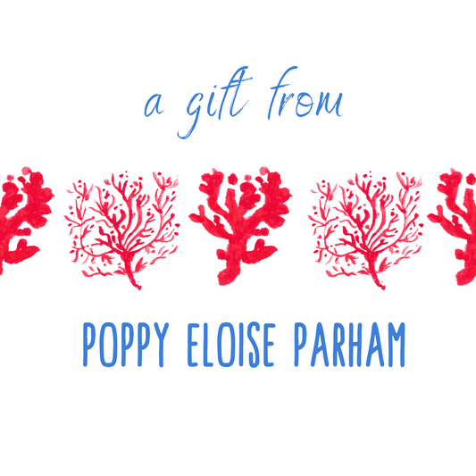 Coral Repeated Gift Tag